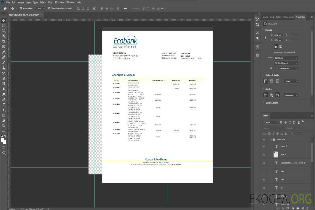 Déclaration d'Ecobank au Ghana template Déclaration d'Ecobank au Ghana template